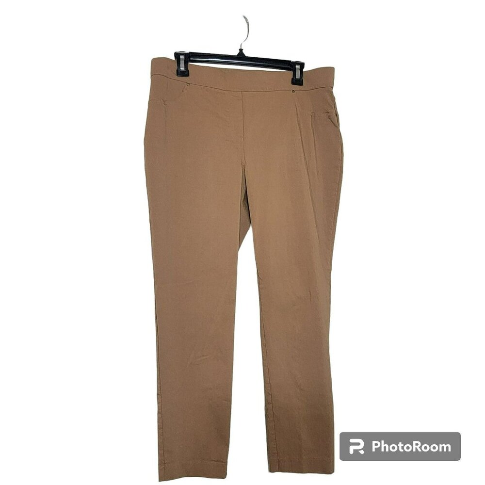 89th & Madison Pants,Women PL, Brown, Ankle Length, Pull On, Pockets, Comfy, EUC - Picture 6 of 12